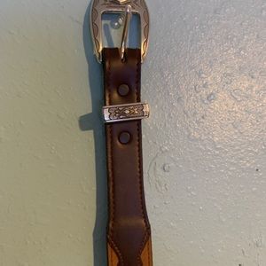 Texas Leather belt MGT single billet/ ribbon inlay
